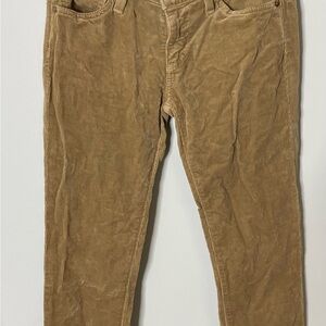 AG Adriano Goldschmidt The Stilt Slim Straight Leg Corduroy Pants Women’s Sz 24
